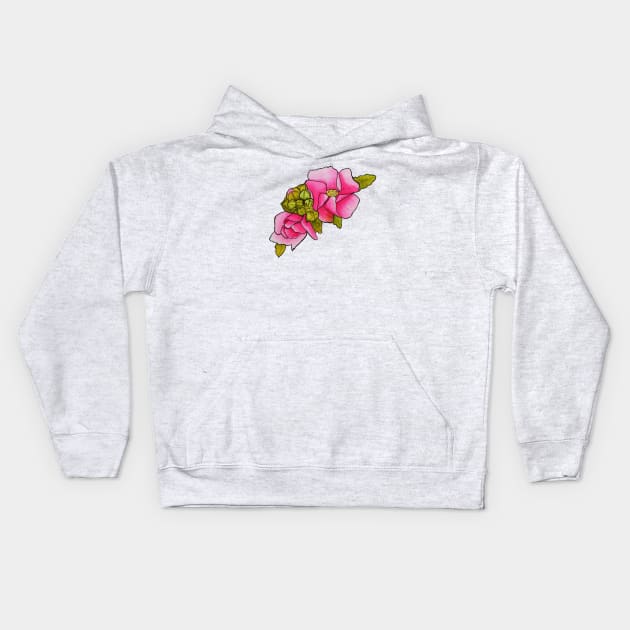 Floral Delight Kids Hoodie by Kirsty Topps